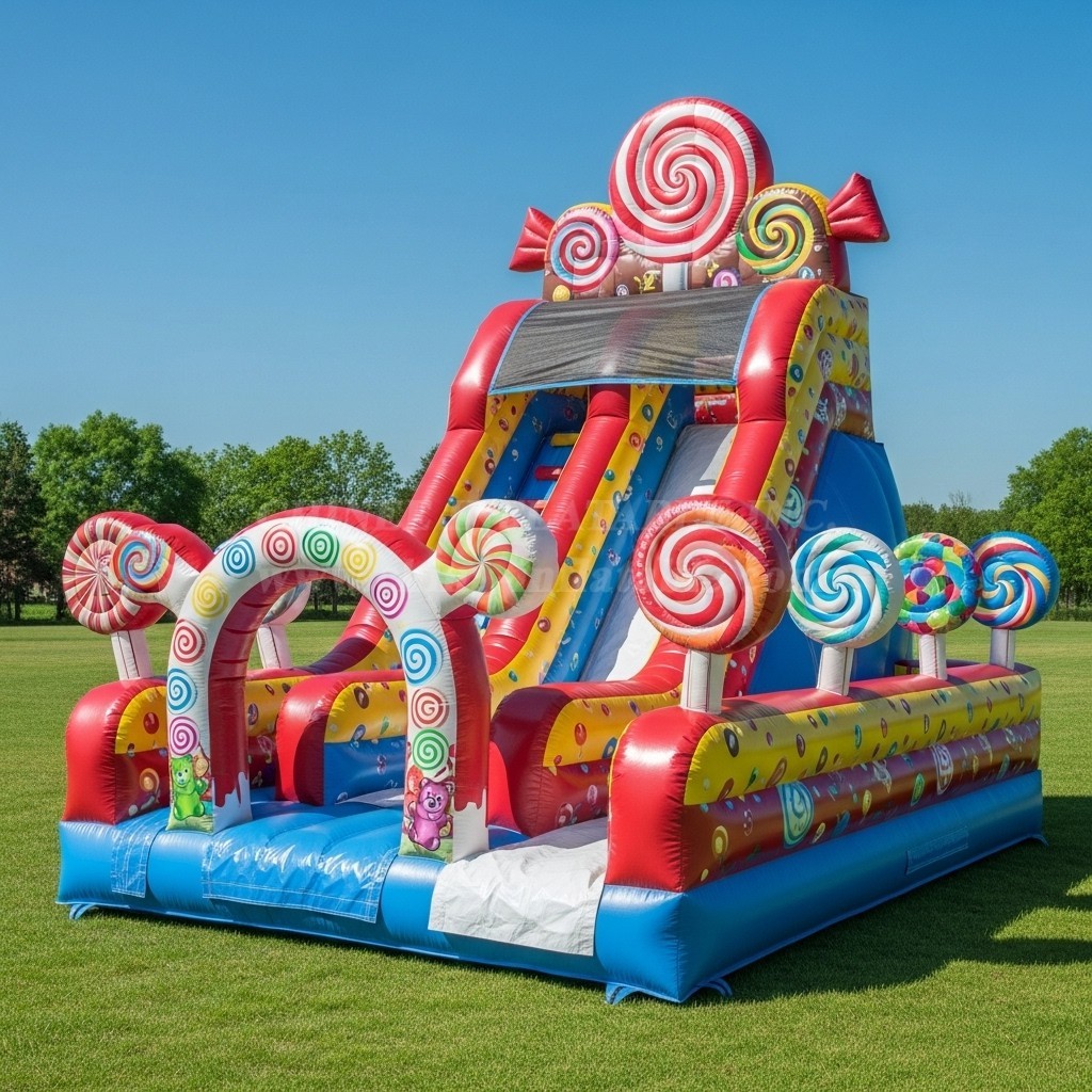 T8-8122 Candy Theme Inflatable Dry Slide