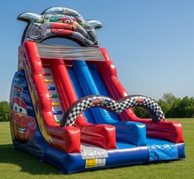 T8-8123 Cars Theme Inflatable Dry Slide
