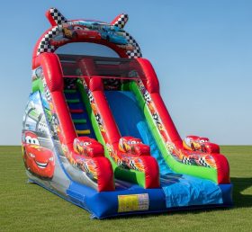 T8-8125 Cars Theme Inflatable Dry Slide