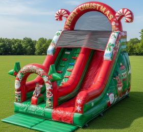 T8-8130 Christmas Theme Inflatable Dry Slide