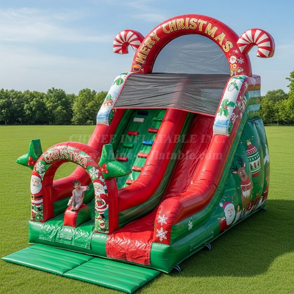 T8-8130 Christmas Theme Inflatable Dry Slide