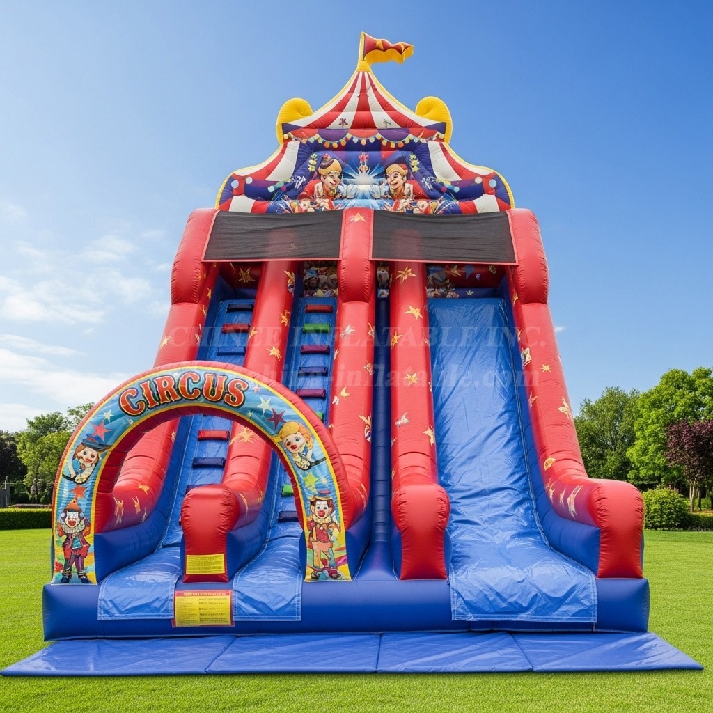T8-8131 Circus Theme Inflatable Dry Slide