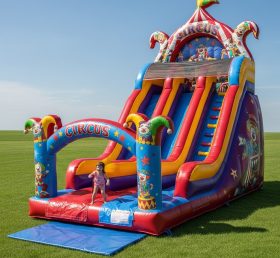 T8-8132 Circus Theme Inflatable Dry Slide
