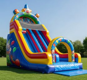 T8-8133 Clown Theme Inflatable Dry Slide
