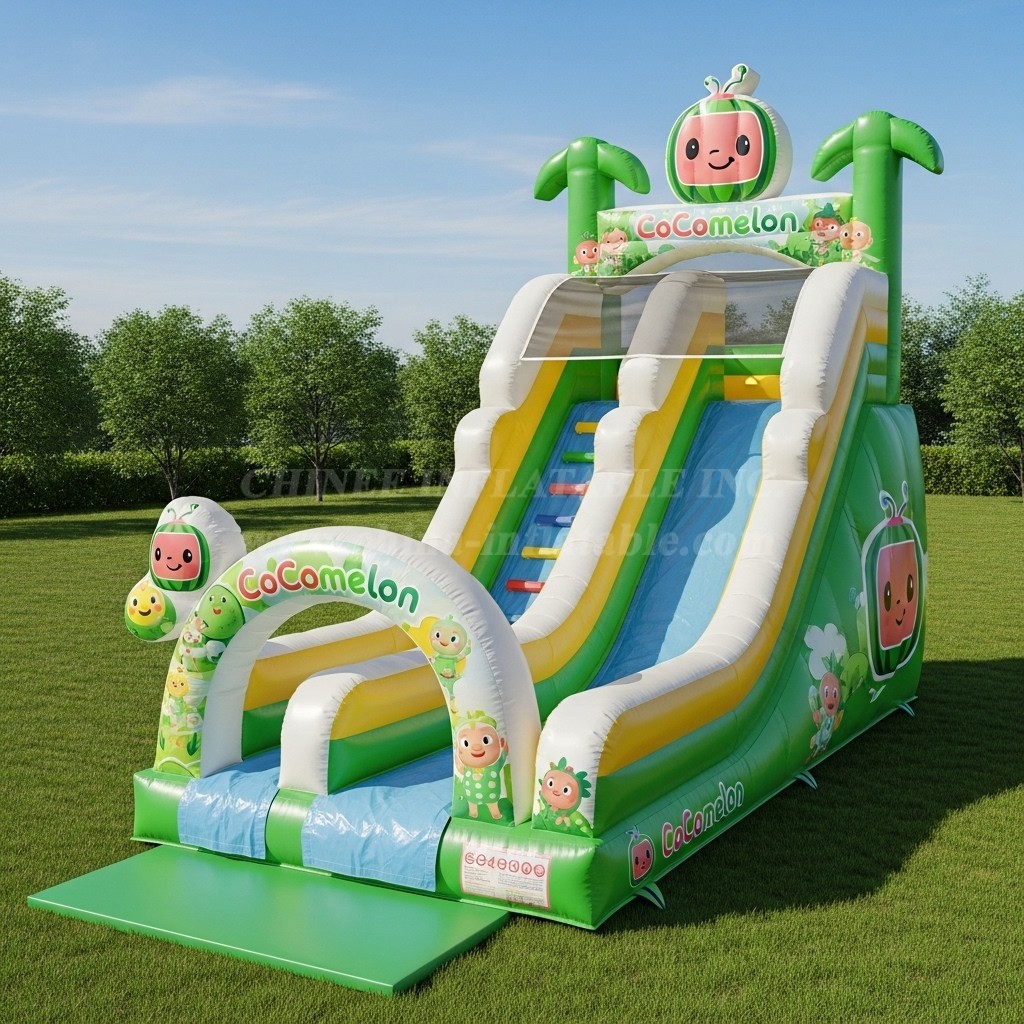 T8-8138 Cocomelon Theme Inflatable Dry Slide