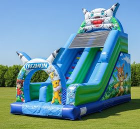 T8-8146 Digimon Theme Inflatable Dry Slide