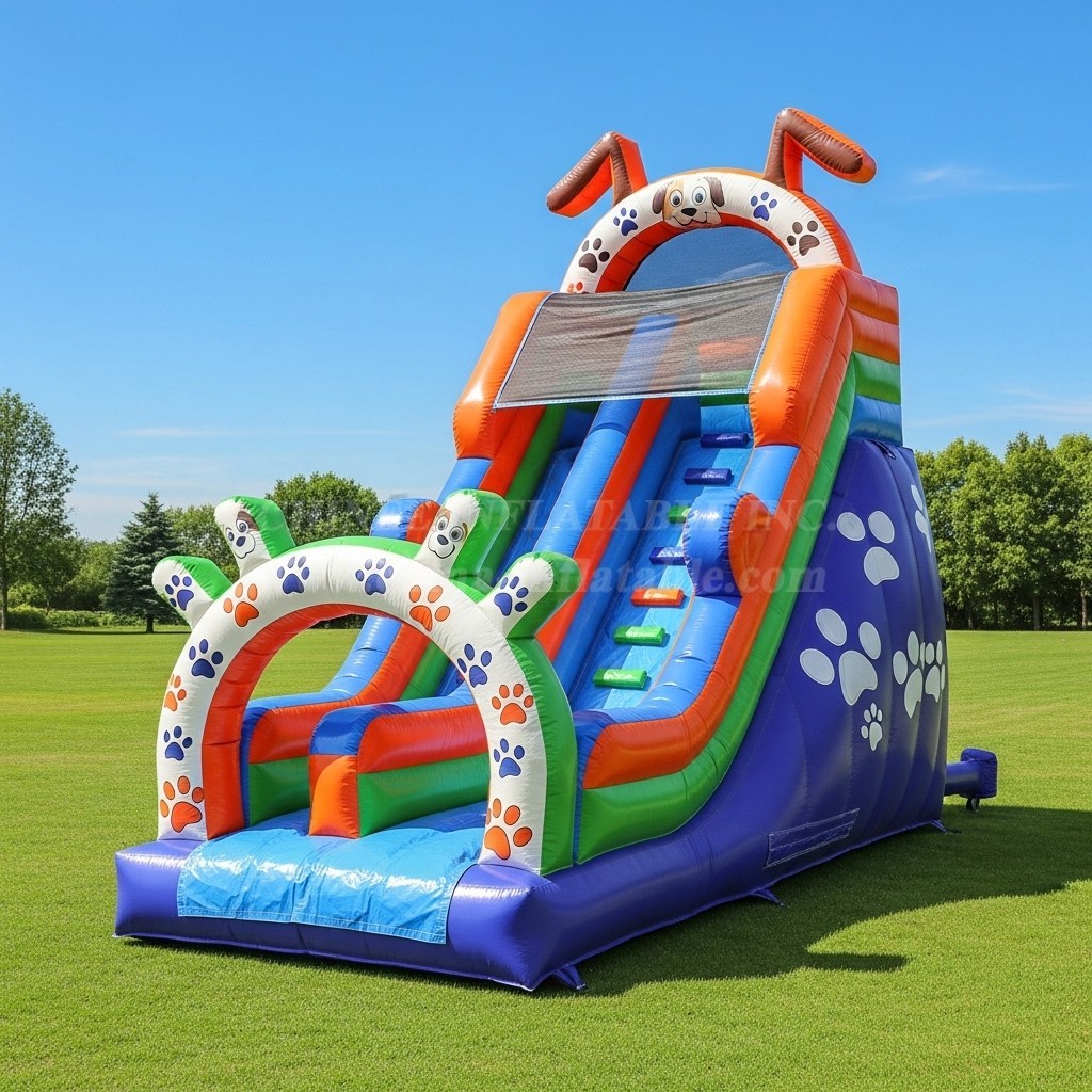 T8-8149 Dog Theme Inflatable Dry Slide