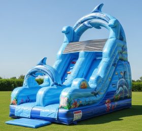 T8-8151 Dolphin Theme Inflatable Dry Slide