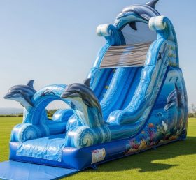 T8-8152 Dolphin Theme Inflatable Dry Slide