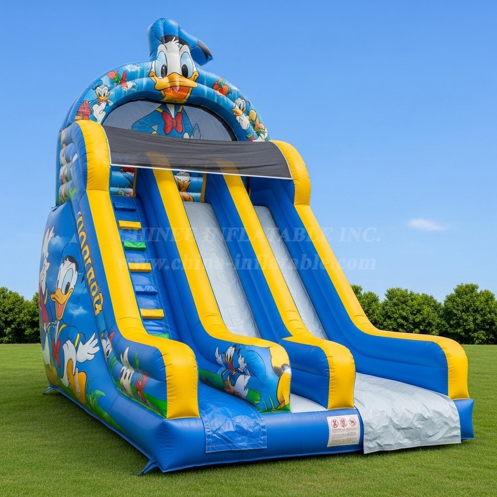 T8-8154 Donald Duck Theme Inflatable Dry Slide