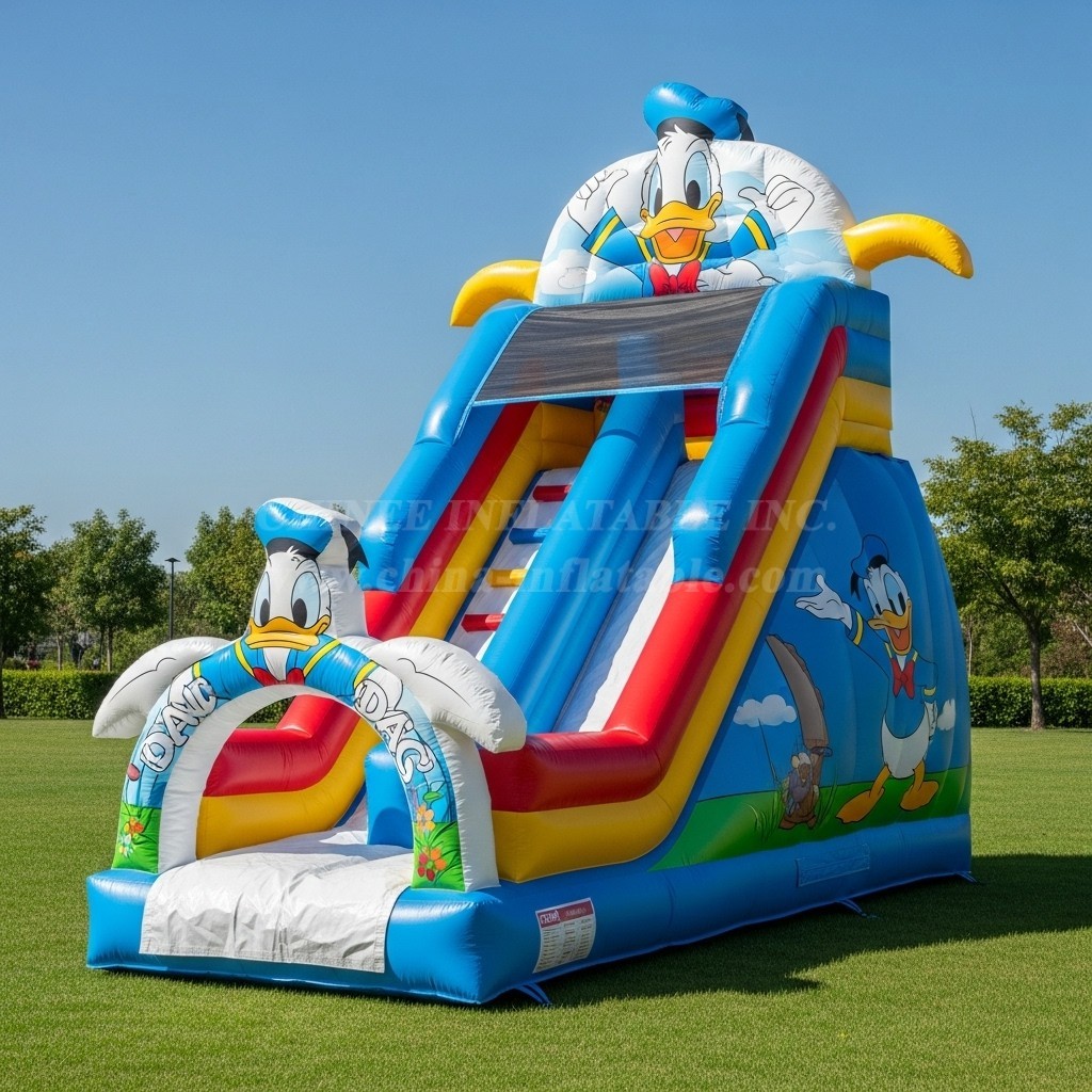 T8-8155 Donald Duck Theme Inflatable Dry Slide