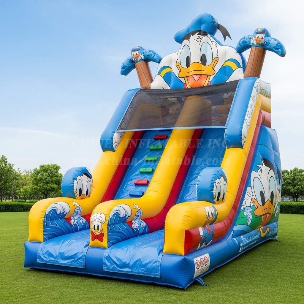 T8-8156 Donald Duck Theme Inflatable Dry Slide