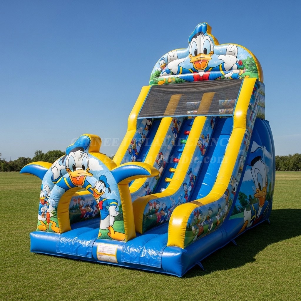T8-8157 Donald Duck Theme Inflatable Dry Slide