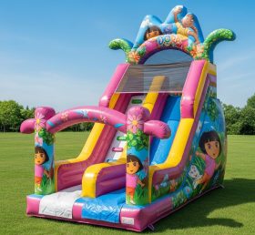 T8-8158 Dora Theme Inflatable Dry Slide