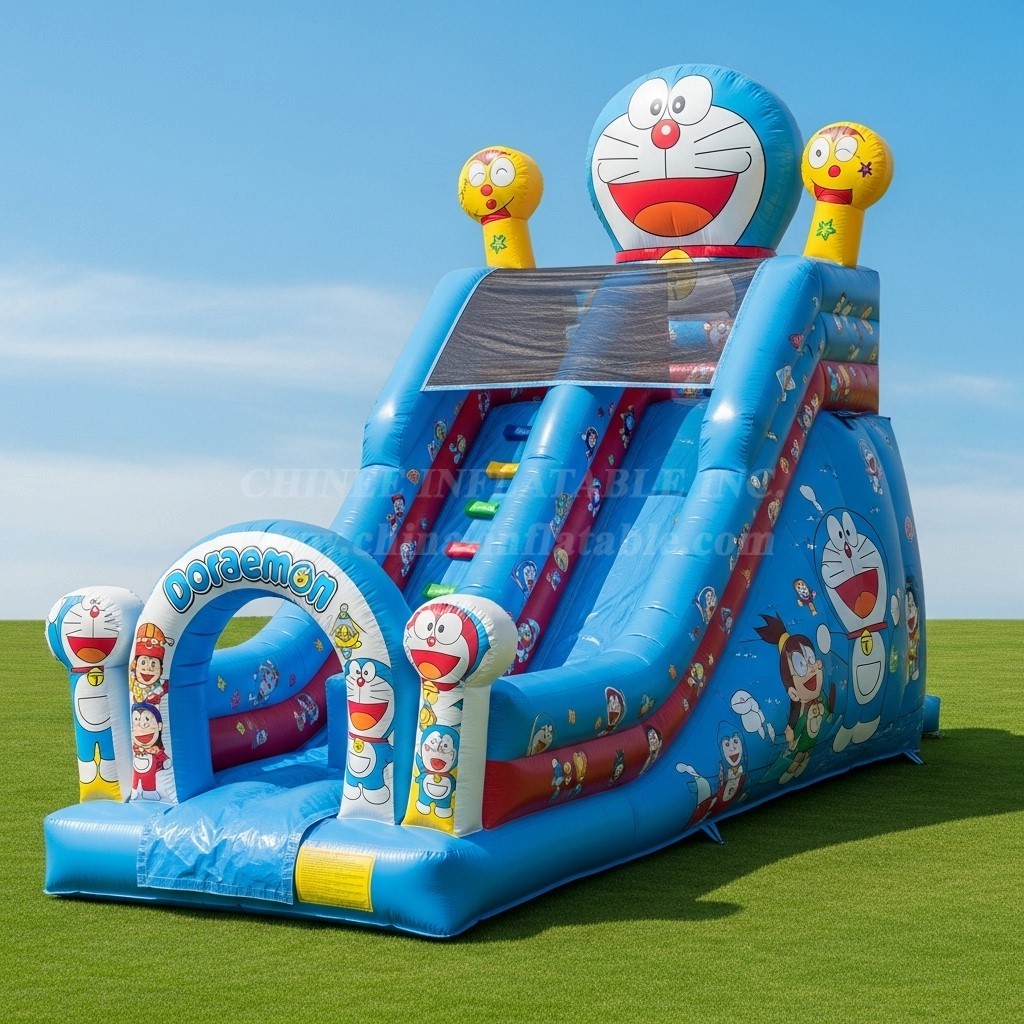 T8-8160 Doraemon Theme Inflatable Dry Slide