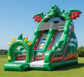 T8-8163 Dragon Theme Inflatable Dry Slide
