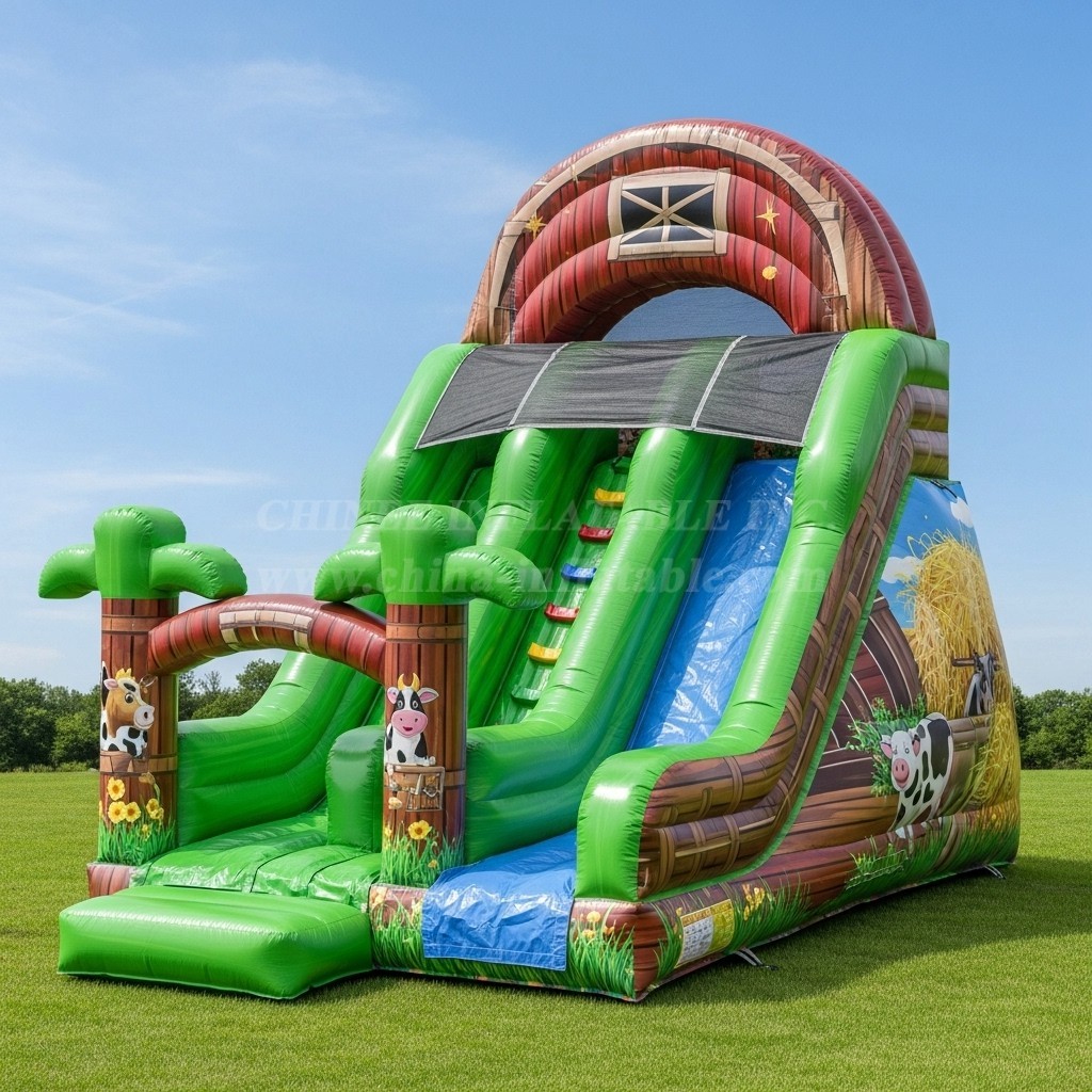 T8-8171 Farm Theme Inflatable Dry Slide