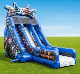 T8-8178 Fortnite Theme Inflatable Dry Slide