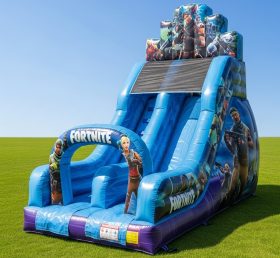 T8-8179 Fortnite Theme Inflatable Dry Slide