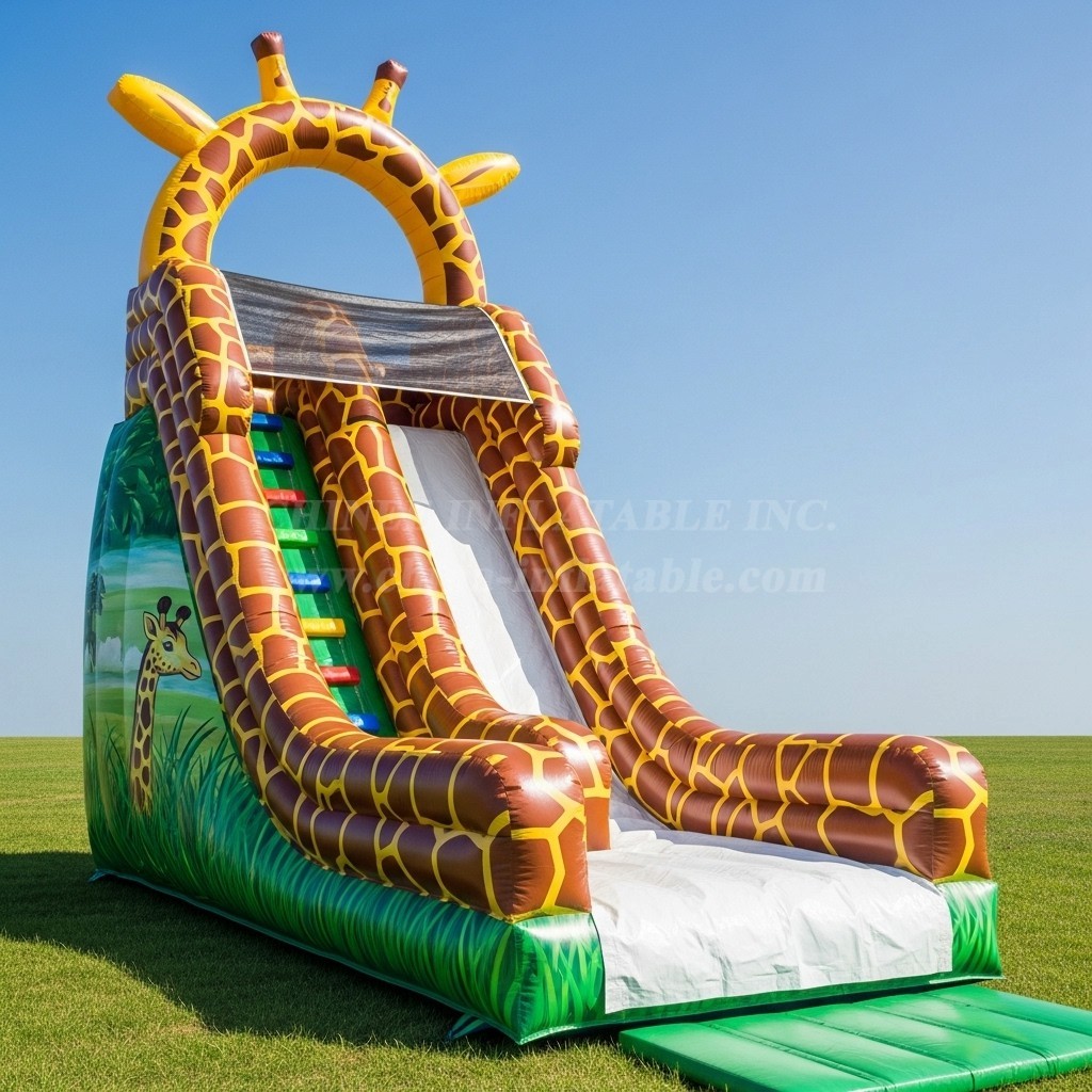 T8-8183 Giraffe Theme Inflatable Dry Slide