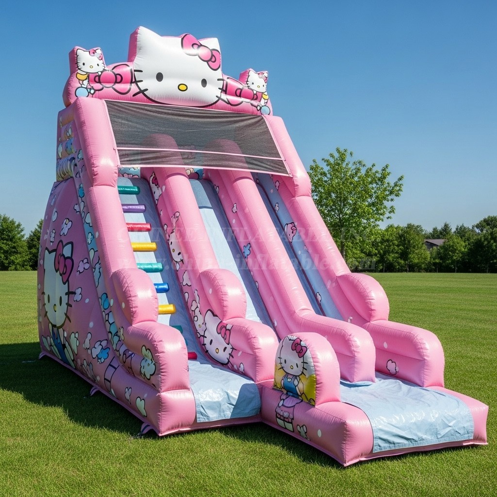 T8-8191 Hello Kitty Theme Inflatable Dry Slide