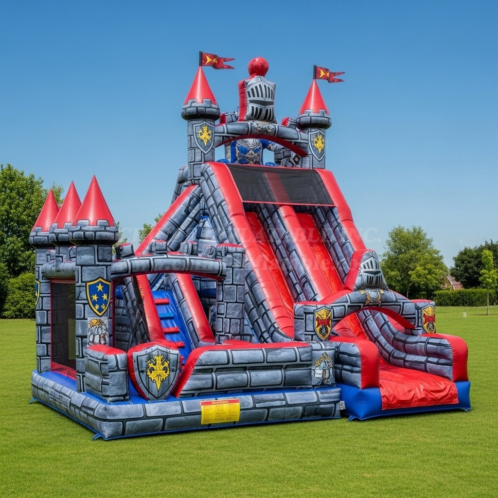 T8-8194 Knight Theme Inflatable Dry Slide
