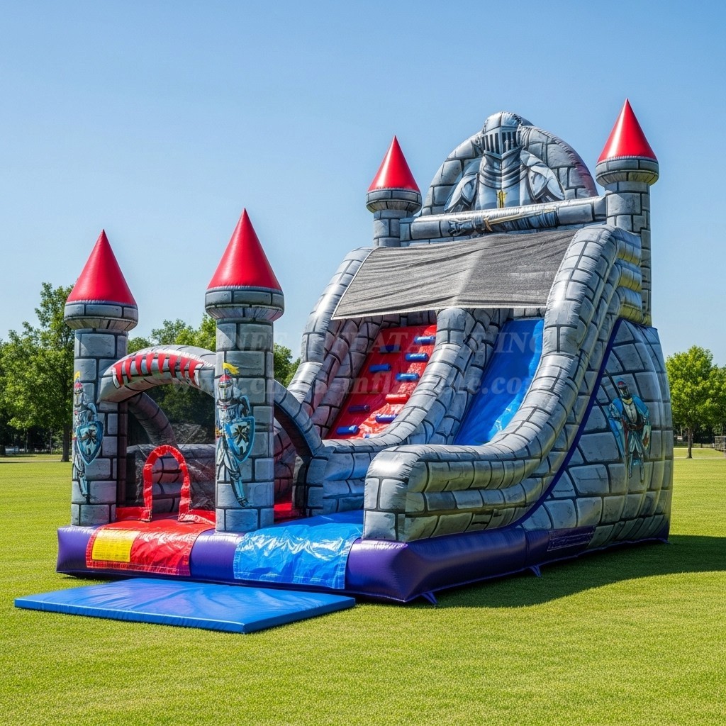 T8-8195 Knight Theme Inflatable Dry Slide