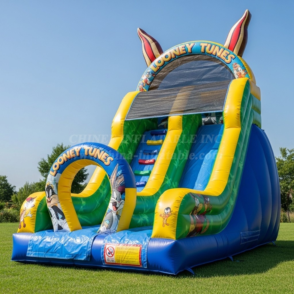 T8-8204 Looney Tunes Theme Inflatable Dry Slide