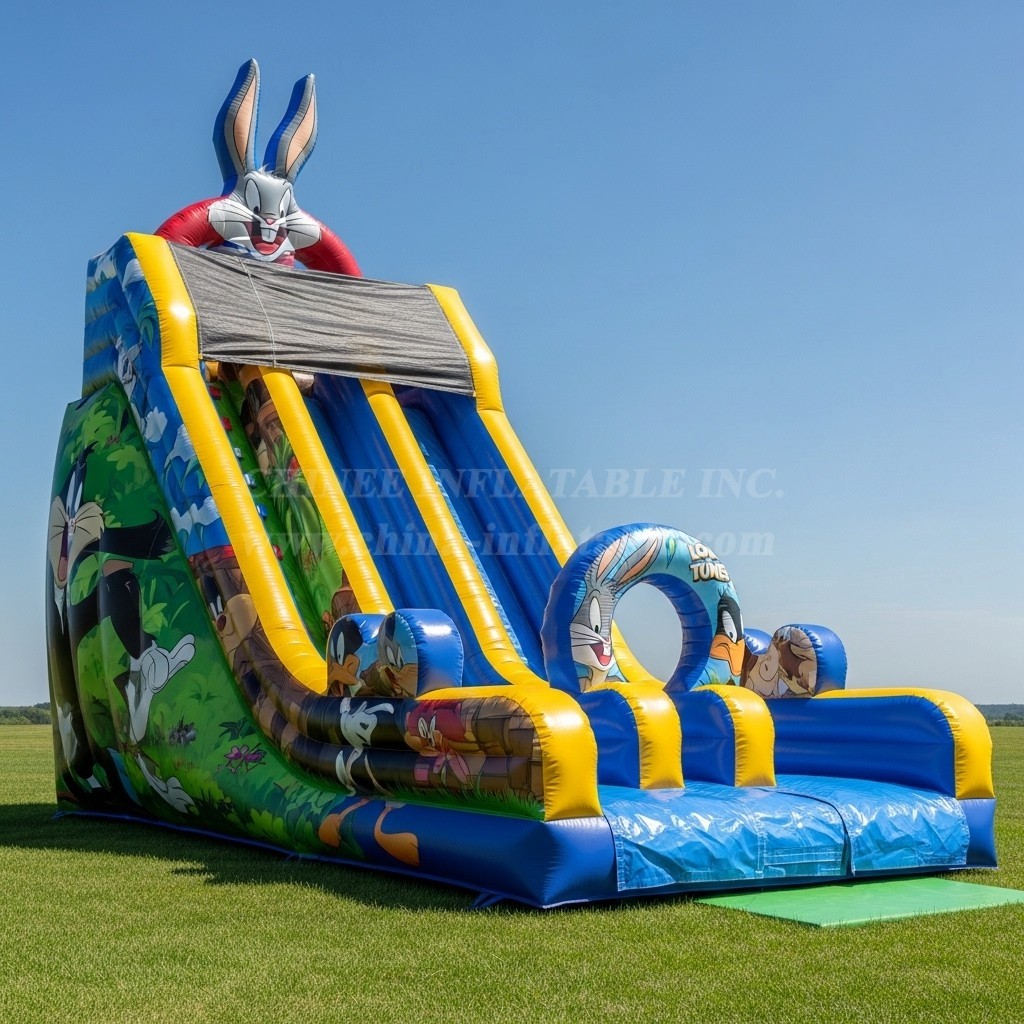 T8-8205 Looney Tunes Theme Inflatable Dry Slide