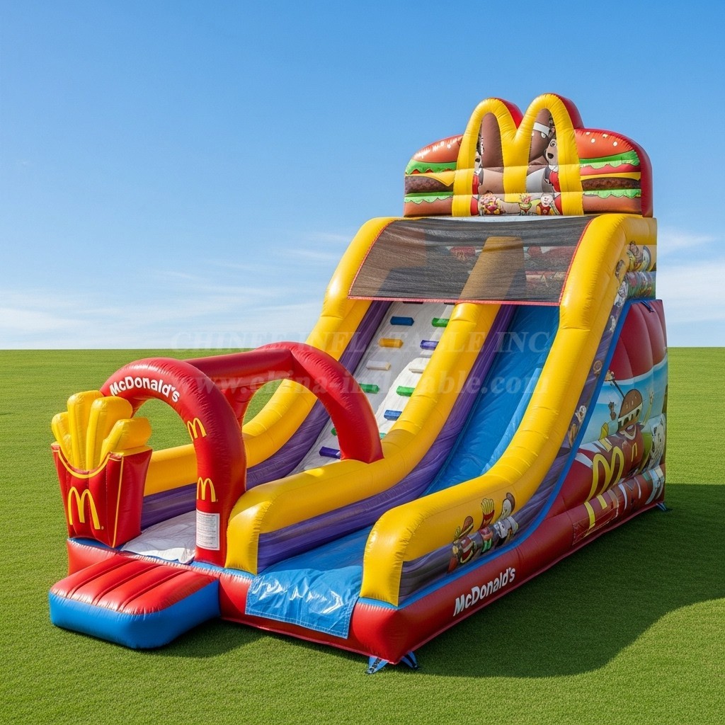 T8-8207 Mcdonald Theme Inflatable Dry Slide