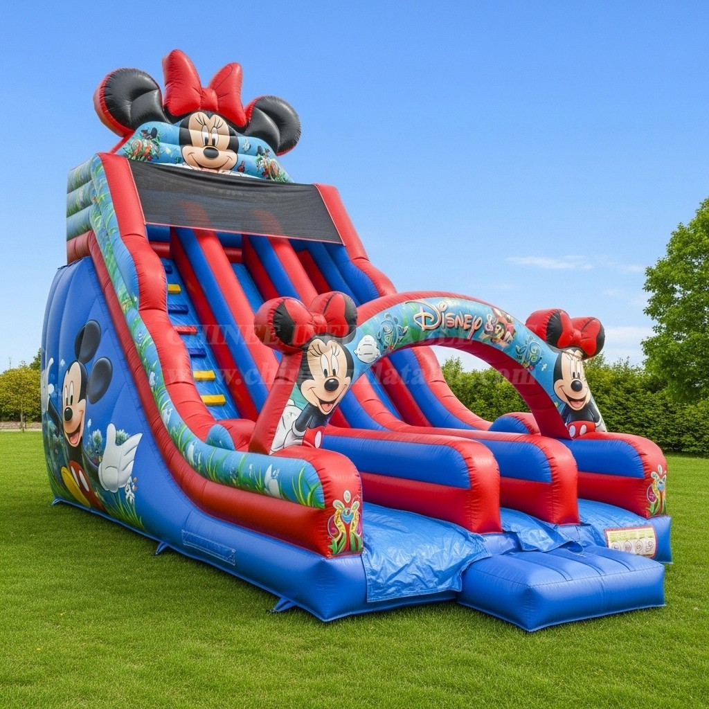 T8-8211 Mickey & Minnie Theme Inflatable Dry Slide