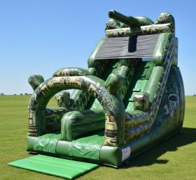 T8-8216 Military Style Theme Inflatable Dry Slide