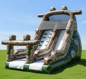 T8-8217 Military Style Theme Inflatable Dry Slide
