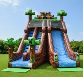 T8-8219 Minecraft Theme Inflatable Dry Slide