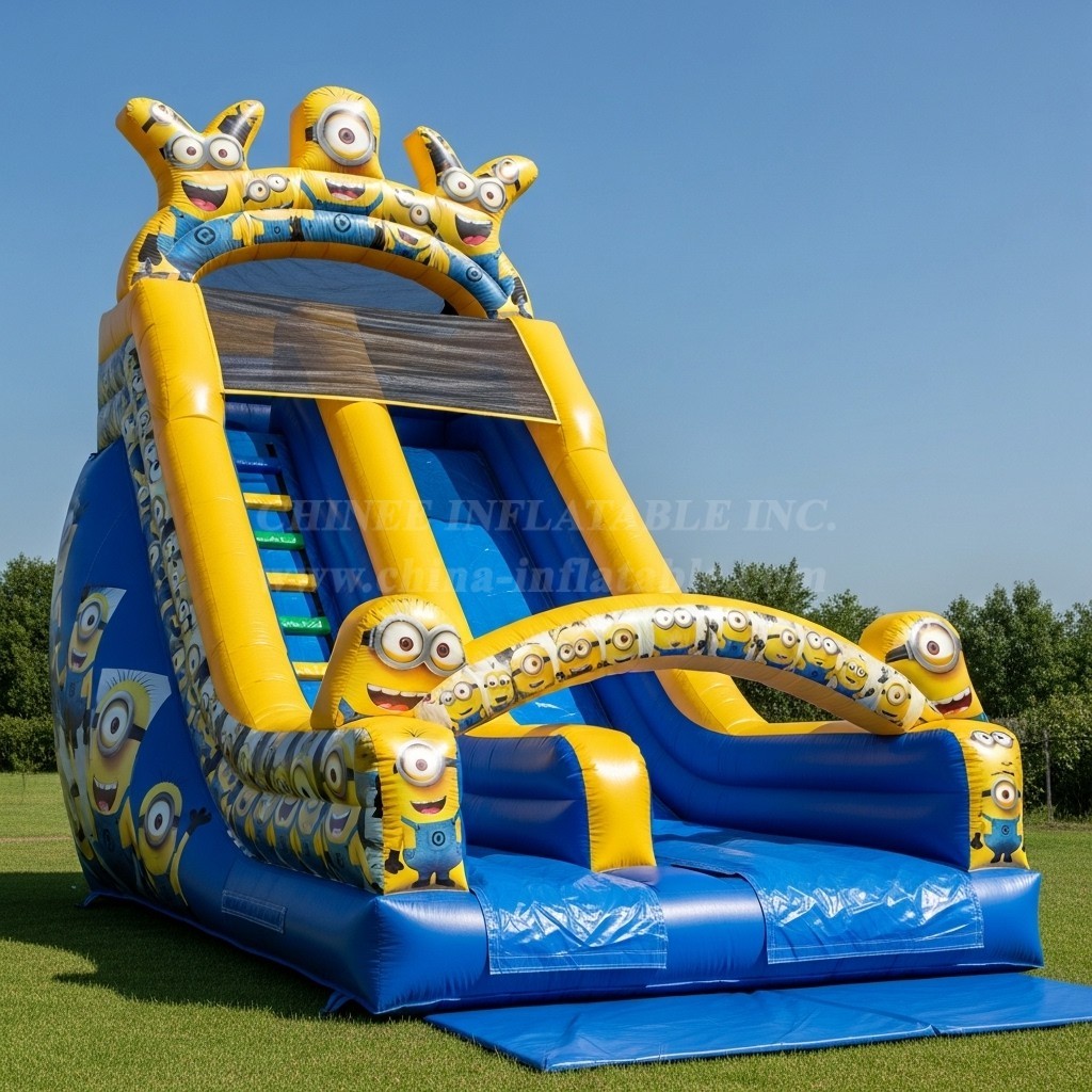 T8-8220 Minions Theme Inflatable Dry Slide
