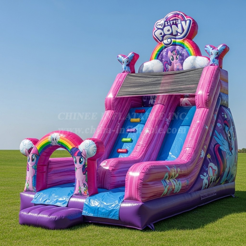 T8-8229 My Little Pony Theme Inflatable Dry Slide