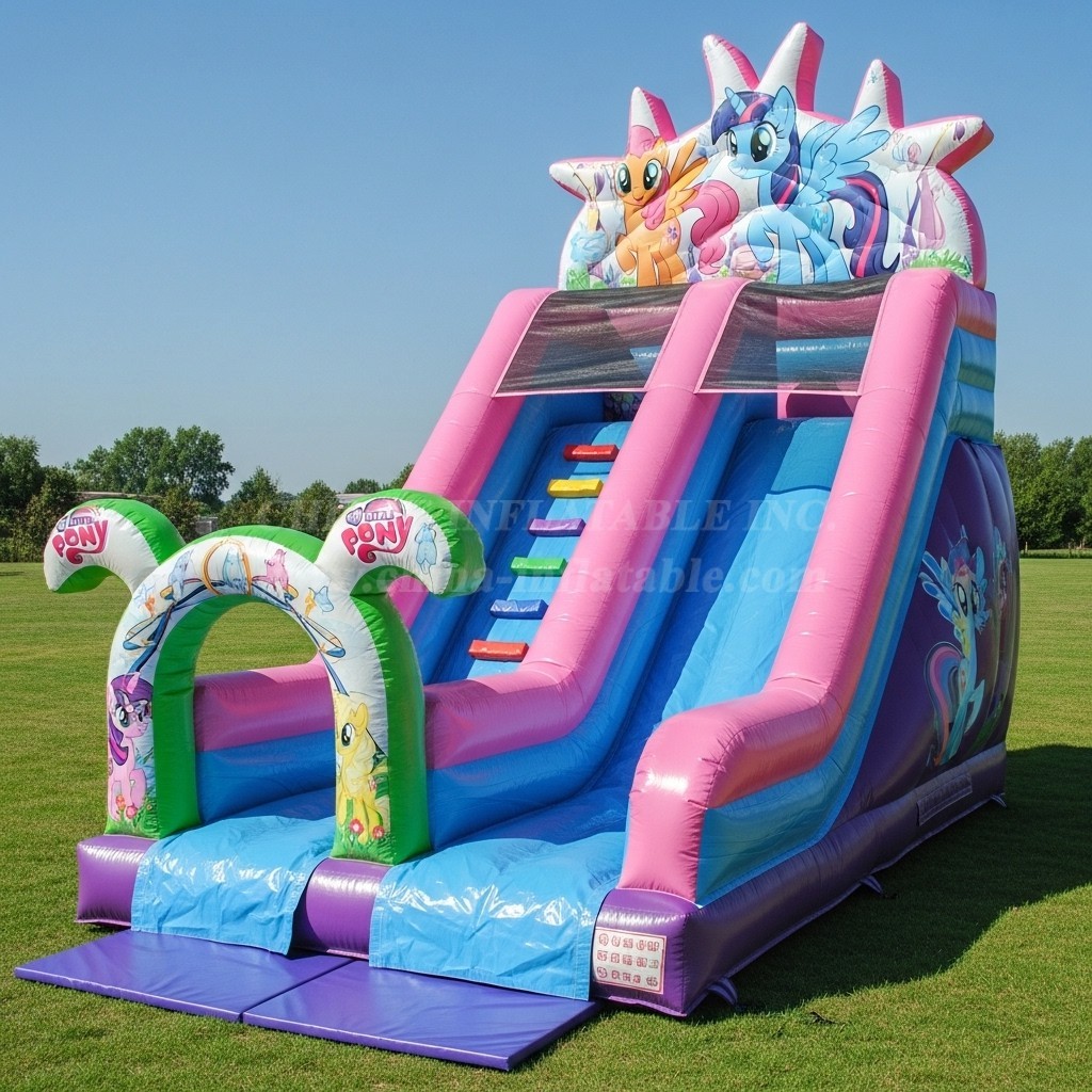 T8-8231 My Little Pony Theme Inflatable Dry Slide