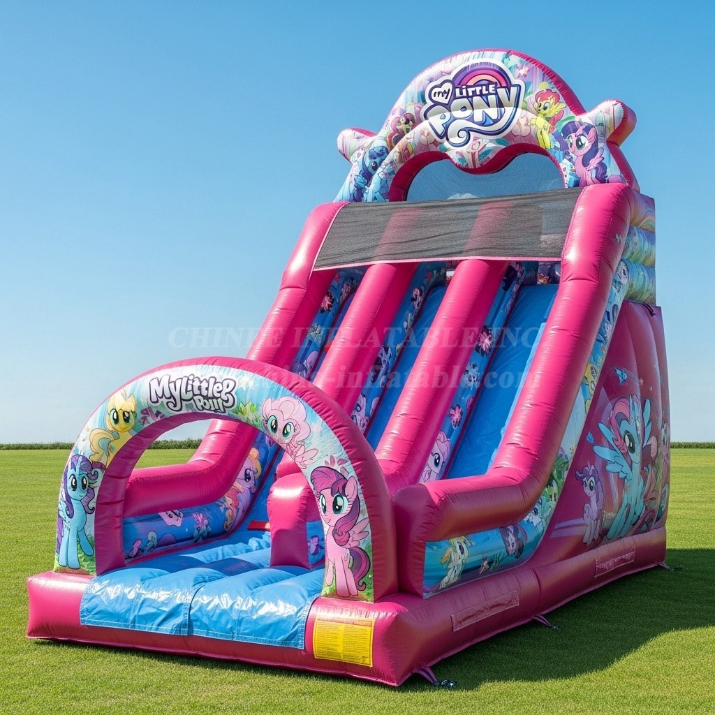 T8-8232 My Little Pony Theme Inflatable Dry Slide