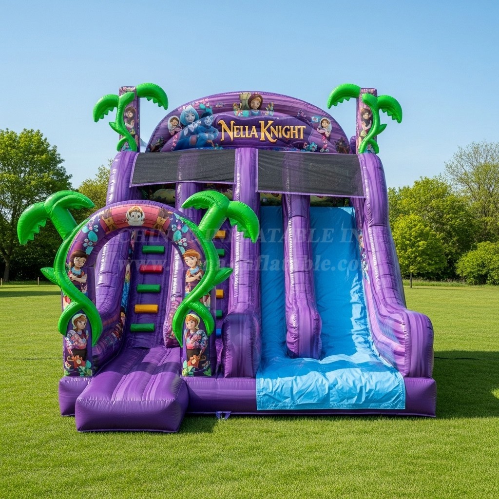 T8-8233 Nella Knight Theme Inflatable Dry Slide