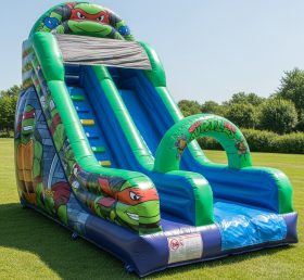 T8-8235 Ninja Turtles Theme Inflatable Dry Slide