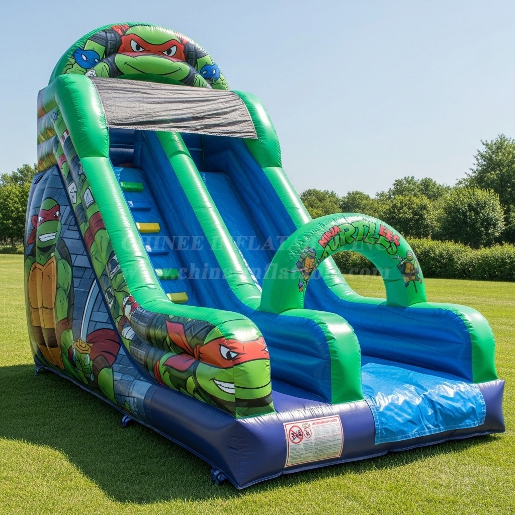 T8-8235 Ninja Turtles Theme Inflatable Dry Slide