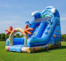 T8-8237 Ocean Theme Theme Inflatable Dry Slide