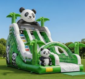 T8-8242 Panda Theme Inflatable Dry Slide
