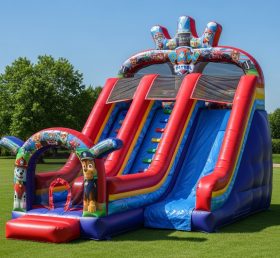 T8-8245 Paw Patrol Theme Inflatable Dry Slide
