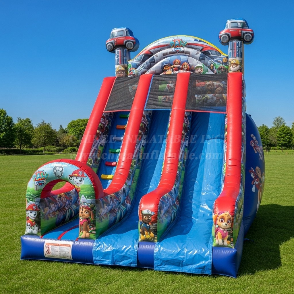 T8-8246 Paw Patrol Theme Inflatable Dry Slide