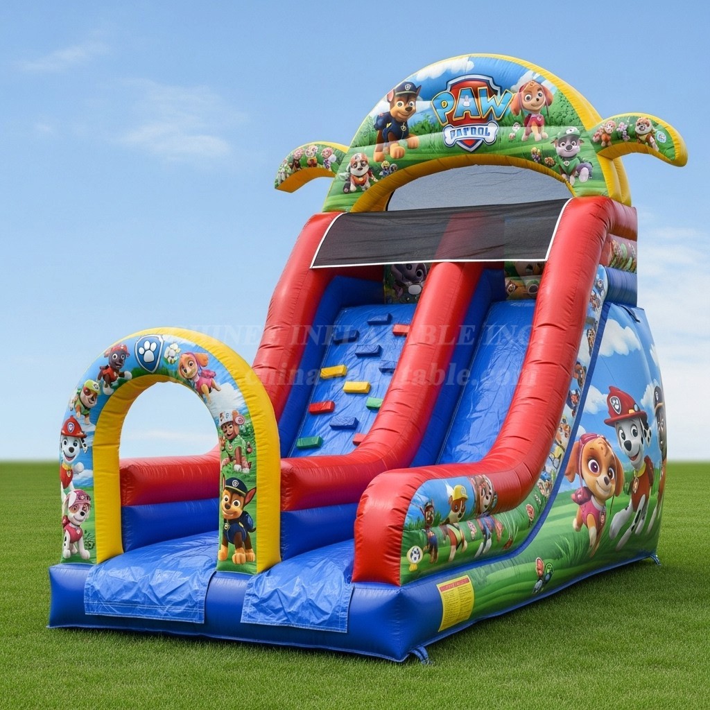 T8-8247 Paw Patrol Theme Inflatable Dry Slide