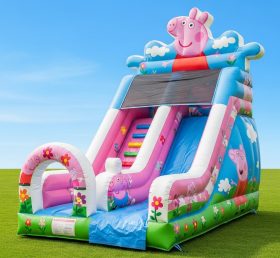 T8-8250 Peppa Pig Theme Inflatable Dry Slide