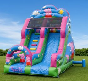T8-8251 Peppa Pig Theme Inflatable Dry Slide