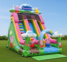 T8-8253 Peppa Pig Theme Inflatable Dry Slide