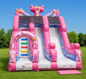 T8-8254 Pink Panther Theme Inflatable Dry Slide